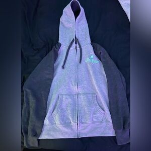 Gray & Dark Gray Zip Hoodie with Montana Script Logo